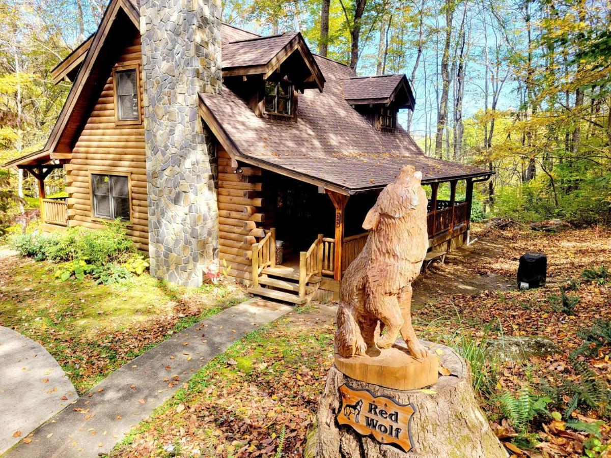 Red Wolf Cabin In Maggie Valley Eksteriør billede